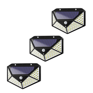 Set 3 x Lampa 100 LED cu panou solar, senzor de miscare Trendysale.ro