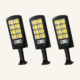 Set 3 x Lampi cu Incarcare Solara 8 celule 150W, 160 LED-uri COB, telecomanda Trendysale.ro