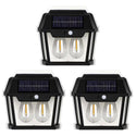 Set 3x Lampă Solară de Perete cu 2 Becuri Tip Clasic LED cu Senzor de Mișcare Trendysale.ro
