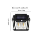 Set 3x Lampă Solară de Perete cu 2 Becuri Tip Clasic LED cu Senzor de Mișcare Trendysale.ro