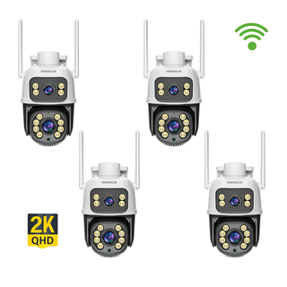 Set 4 Camere De Supraveghere Video Dubla, 2x4 MP, 4X Zoom, Leduri Lumina, Senzor Miscare Trendysale.ro