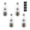 Set 4 Camere Smart Tip Bec WiFi – 4MP + 4MP, Supraveghere Panoramică cu Detecție Mișcare + 4 Carduri Trendysale.ro