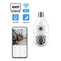 Set 4 Camere Smart Tip Bec WiFi – 4MP + 4MP, Supraveghere Panoramică cu Detecție Mișcare + 4 Carduri Trendysale.ro