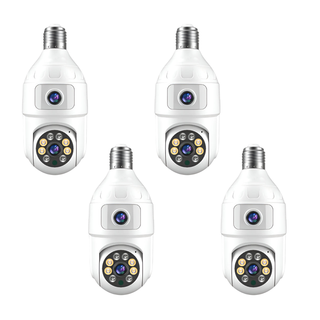 Set 4 Camere Smart Tip Bec WiFi – 4MP + 4MP, Supraveghere Panoramică cu Detecție Mișcare (Copy) (Copy) Trendysale.ro