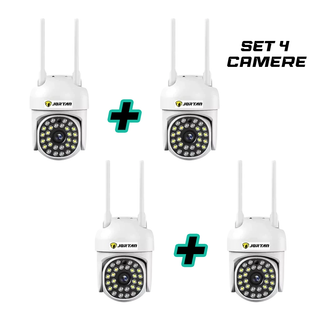 Set 4 Camere Supraveghere IP 360 WiFi, JT-8161QJ, Vizualizare Live Telefon, Viziune Nocturna Trendysale.ro