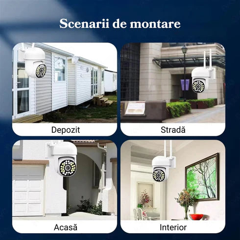 Set 4 Camere Supraveghere IP 360 WiFi, JT-8161QJ, Vizualizare Live Telefon, Viziune Nocturna Trendysale.ro