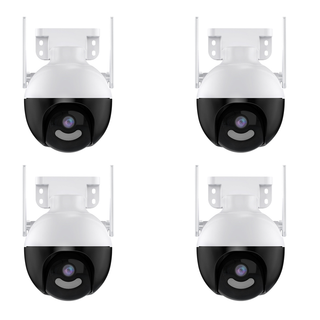 Set 4 Camere Supraveghere WiFi 5MP, PTZ 360°, Viziune Nocturnă Color, IP66 Trendysale.ro