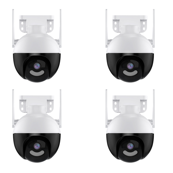 Set 4 Camere Supraveghere WiFi 5MP, PTZ 360°, Viziune Nocturnă Color, IP66 Trendysale.ro