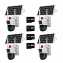 Set 4 Camere de Supraveghere Solara cu Dubla Lentila, 4G SIM, Dasgut, 2x3MP + Card 32GB Trendysale.ro