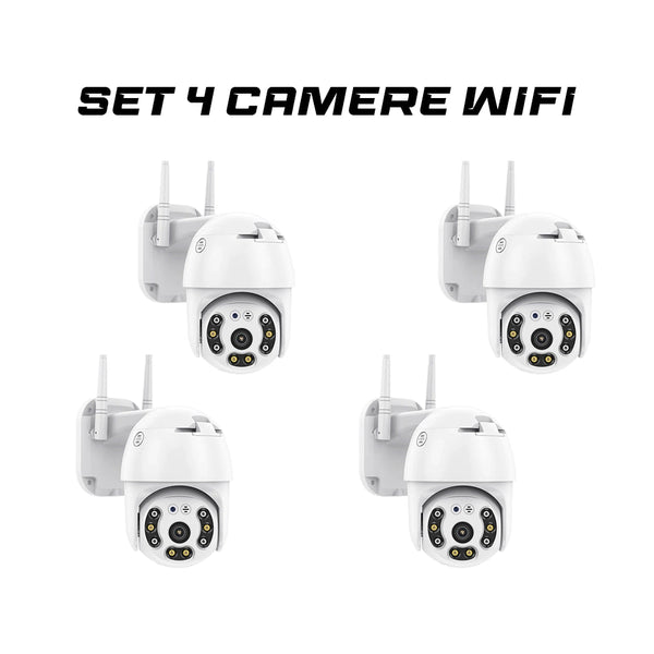 Set 4 Camere supraveghere exterior, rotativa, WI-FI, IP66, Full HD 1080p Trendysale.ro