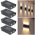 Set 4 Lămpi Solare Decorativă, Iluminat Bidirecțional pentru Perete, Gard sau Grădină Trendysale.ro