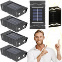 Set 4 Lămpi Solare Decorativă, Iluminat Bidirecțional pentru Perete, Gard sau Grădină Trendysale.ro