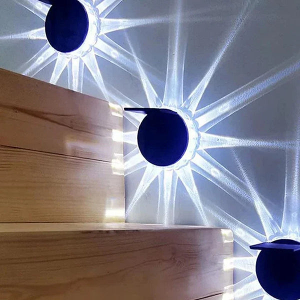 Set 4 Lampi Solare Decorative cu Model Stea si Iluminare Reglabila in 3 Trept Trendysale.ro