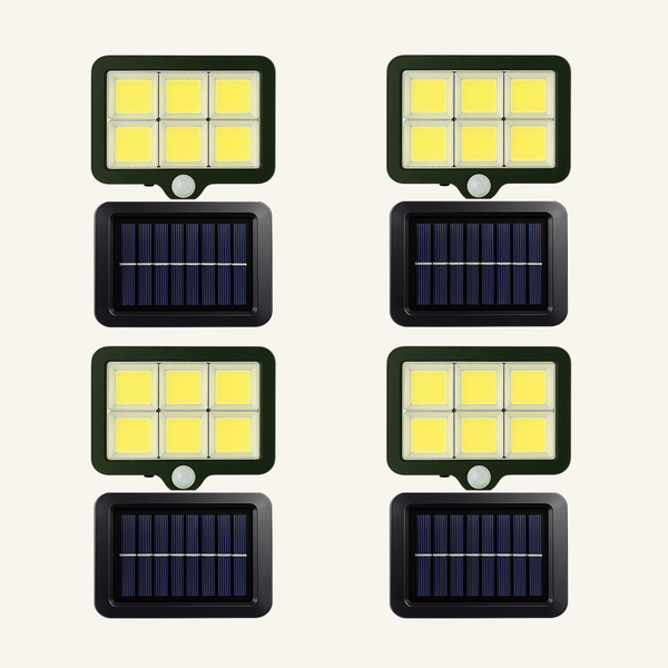 Set 4 Lampi cu Incarcare Solara 6 celule 250W, 160 LED-uri COB, telecomanda Trendysale.ro