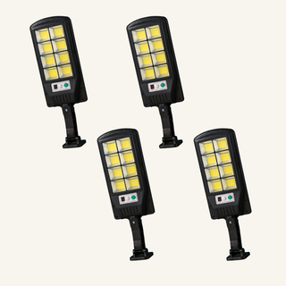 Set 4 x Lampi cu Incarcare Solara 8 celule, 160 LED-uri COB, telecomanda Trendysale.ro