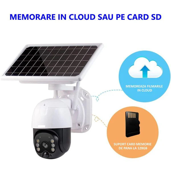 Set 5 Camere de supraveghere exterior 4G 1080HD, IP60, panou solar, vedere nocturna Trendysale.ro