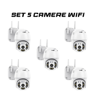 Set 5 Camere supraveghere exterior, rotativa, WI-FI, IP66, Full HD 1080p Trendysale.ro