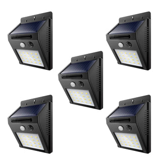 Set 5 Lampi Solare 30 LED cu Senzor de Miscare si Iluminare Trendysale.ro
