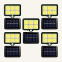 Set 5 Lampi cu Incarcare Solara 6 celule 250W, 160 LED-uri COB, telecomanda Trendysale.ro