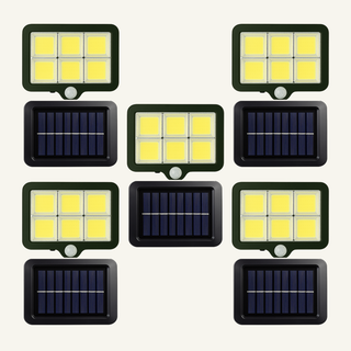 Set 5 Lampi cu Incarcare Solara 6 celule 250W, 160 LED-uri COB, telecomanda Trendysale.ro