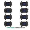 Set 8 lampi Solare de parete cu lumina bidirectionala alb cald Trendysale.ro