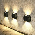 Set 8 lampi Solare de parete cu lumina bidirectionala alb cald Trendysale.ro