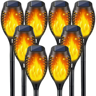 Set 8 x Lampa solara tip torta cu efect flacara Trendysale.ro