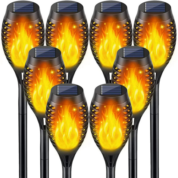 Set 8 x Lampa solara tip torta cu efect flacara Trendysale.ro