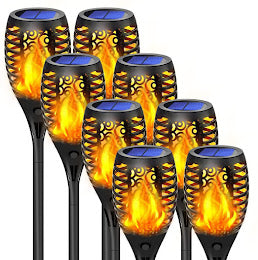 Set 8 x Lampa solara tip torta cu efect flacara Trendysale.ro