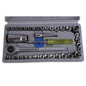 Set Chei Tubulare 40 Piese cu Accesorii, Maner Transport si Extensie, Otel Carbon, Crom, Arginti Trendysale.ro