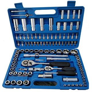 Set Chei Tubulare Cromate profesionale de Inalta Performanta, 108 Piese Trendysale.ro