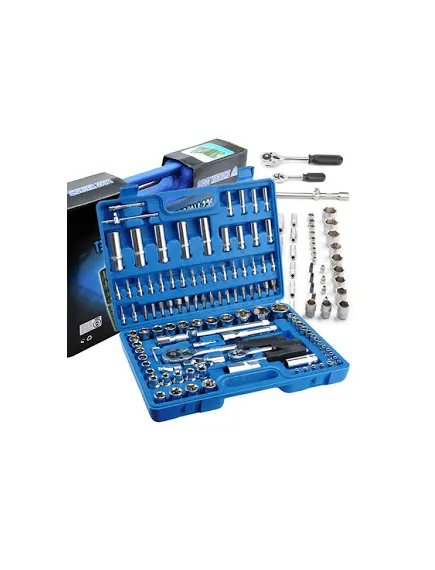 Set Chei Tubulare Cromate profesionale de Inalta Performanta, 108 Piese Trendysale.ro
