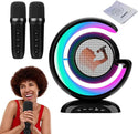 Set Karaoke Complet, Boxa Bluetooth, Microfon, Iluminare LED RGB, Conectivitate Smartphone Trendysale.ro