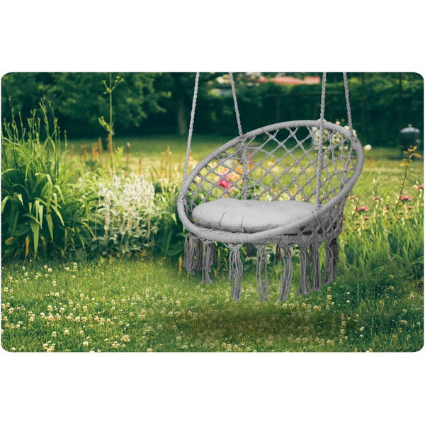 Set Relaxare, Scaun Leagan Suspendat + Hamac Multicolor 80x200 cm Trendysale.ro