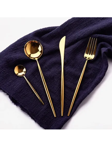 Set de tacamuri 24 piese, design elegant, din otel inoxidabil Trendysale.ro