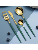 Set de tacamuri 24 piese, design elegant, din otel inoxidabil Trendysale.ro