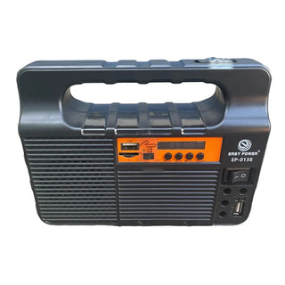 Sistem iluminare cu 3 becuri, lanterna, radio si baterie, 24W Trendysale.ro