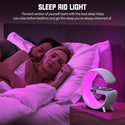 Statie Incarcare Wireless 3 in 1 cu lampa RGB, Boxa Bluetooth, Difuzor 5W, Ceas Digital Cu Alarma, Lumini Ambientale, Sincronizare muzicala, USB, FM Radio, MicroSD, Control Aplicatie, Alb Trendysale.ro