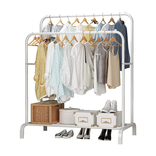 Suport dublu de umerase pentru haine, din metal 150 x 110 x 54 cm Trendysale.ro