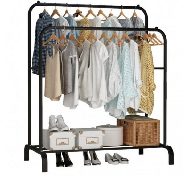 Suport dublu de umerase pentru haine, din metal 150 x 110 x 54 cm Trendysale.ro