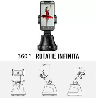 Suport telefon inteligent cu rotire 360° si recunoastere faciala, Bluetooth Trendysale.ro