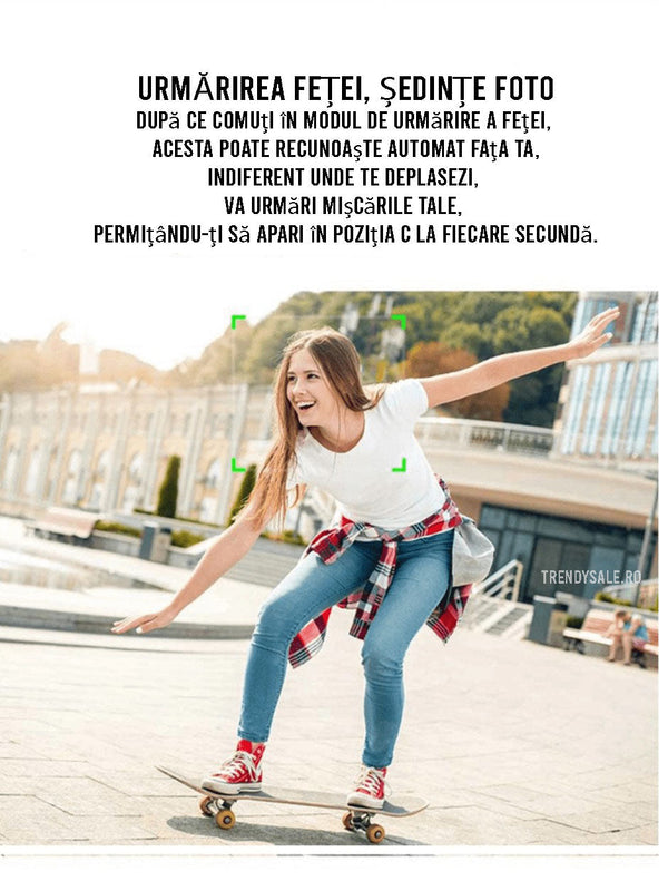 Suport telefon inteligent cu rotire 360° si recunoastere faciala, Bluetooth Trendysale.ro
