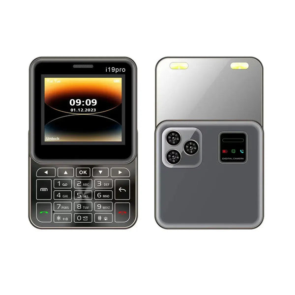 Telefon Mini i19 Pro Slide Button – 2.4", Dual SIM, 2G GSM, camera, FM, Bluetooth, butoane, deblocat Trendysale.ro