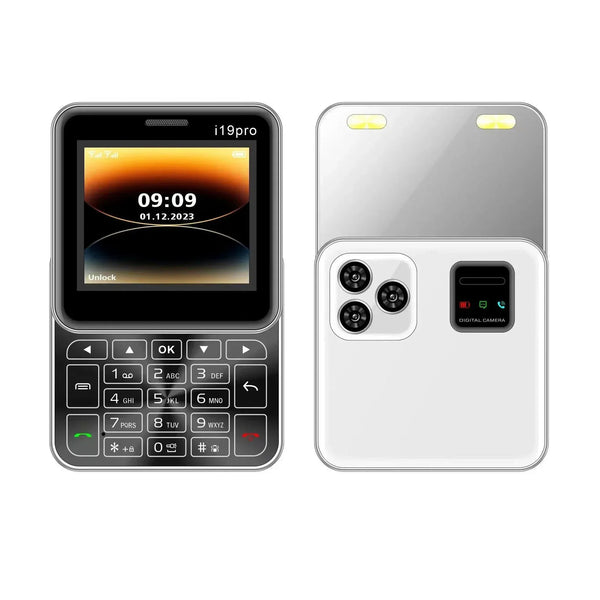 Telefon Mini i19 Pro Slide Button – 2.4", Dual SIM, 2G GSM, camera, FM, Bluetooth, butoane, deblocat Trendysale.ro