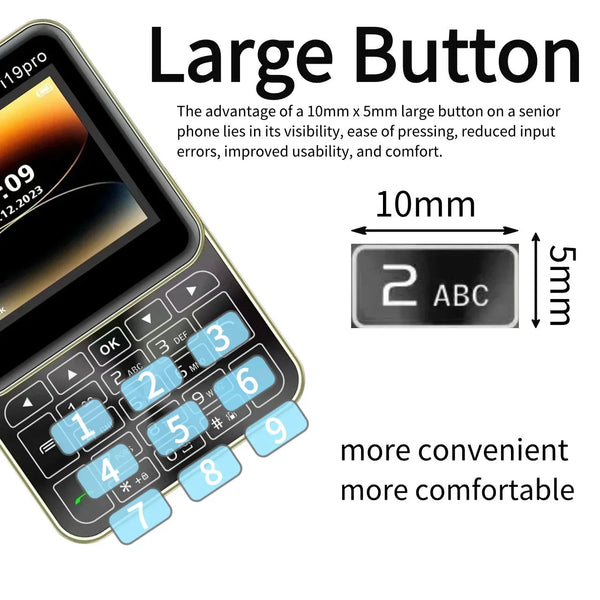 Telefon Mini i19 Pro Slide Button – 2.4", Dual SIM, 2G GSM, camera, FM, Bluetooth, butoane, deblocat Trendysale.ro
