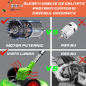 Trimmer electric cu 2 acumulatori 21V 2Ah, 2 Disc taiere 6 inch, 4 Lame Metalice, 10 Lame Plastic Trendysale.ro
