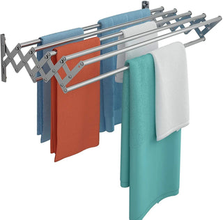 Uscator rufe din aluminiu, retractabil, cu prindere in perete 70cm Trendysale.ro