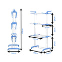 Uscator vertical, mobil si pliabil pentru rufe cu suport umerase, inaltime 173cm Trendysale.ro