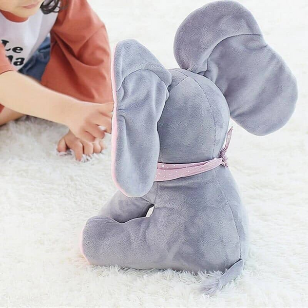 Jucarie de plus interactiva muzicala, Elefantul Cucu-Bau, 30 cm Trendysale.ro
